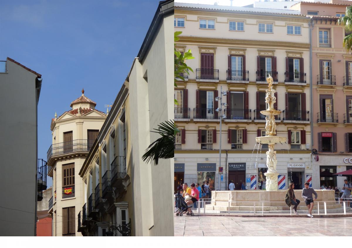 Stadszichten van Malaga